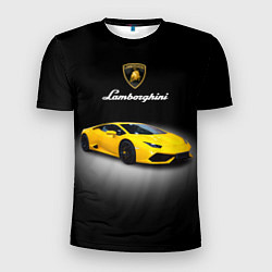 Футболка спортивная мужская Спорткар Lamborghini Aventador, цвет: 3D-принт