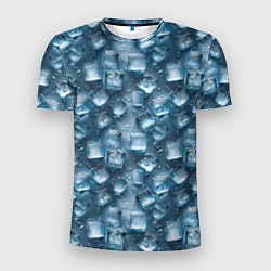 Мужская спорт-футболка Сочная текстура из ледяных кубиков