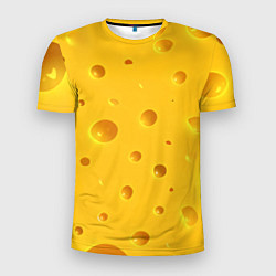 Мужская спорт-футболка Сырная текстура