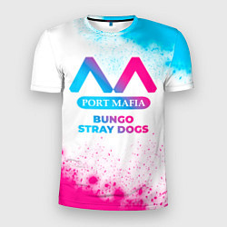 Футболка спортивная мужская Bungo Stray Dogs neon gradient style, цвет: 3D-принт