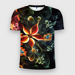 Мужская спорт-футболка Абстрактные цветы