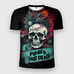 Футболка спортивная мужская Punks not dead, цвет: 3D-принт