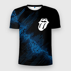 Мужская спорт-футболка Rolling Stones звуковая волна