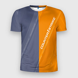 Футболка спортивная мужская Counter Strike 2 Blue Orange Pattern, цвет: 3D-принт