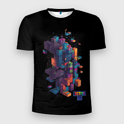 Футболка спортивная мужская Tetris abstract, цвет: 3D-принт