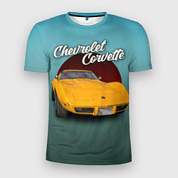 Футболка спортивная мужская Американский спорткар Chevrolet Corvette Stingray, цвет: 3D-принт