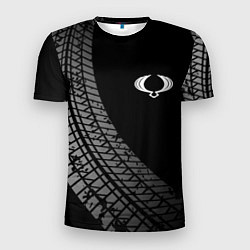 Мужская спорт-футболка SsangYong tire tracks