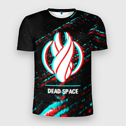 Футболка спортивная мужская Dead Space в стиле glitch и баги графики на темном, цвет: 3D-принт