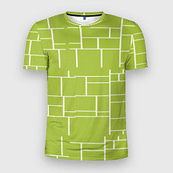Футболка спортивная мужская Цвет зеленый салатовый тренд, цвет: 3D-принт