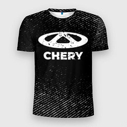 Футболка спортивная мужская Chery с потертостями на темном фоне, цвет: 3D-принт