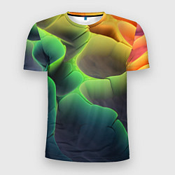 Футболка спортивная мужская Объемная радужная поверхность, цвет: 3D-принт
