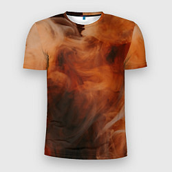 Мужская спорт-футболка Оранжевый абстрактный дым