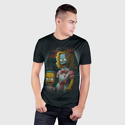 Футболка спортивная мужская Зомби Симпсоны, цвет: 3D-принт — фото 2