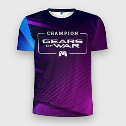 Футболка спортивная мужская Gears of War gaming champion: рамка с лого и джойс, цвет: 3D-принт