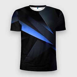Футболка спортивная мужская Black blue, цвет: 3D-принт