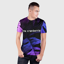 Футболка спортивная мужская The Cranberries neon monstera, цвет: 3D-принт — фото 2