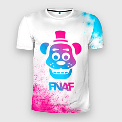 Футболка спортивная мужская FNAF neon gradient style, цвет: 3D-принт