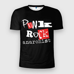 Футболка спортивная мужская Панк-рок анархист, цвет: 3D-принт