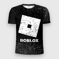 Футболка спортивная мужская Roblox с потертостями на темном фоне, цвет: 3D-принт