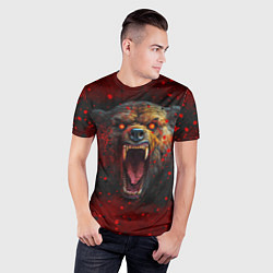 Футболка спортивная мужская Злой медведь, цвет: 3D-принт — фото 2