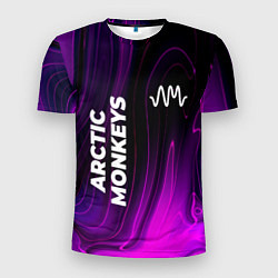 Мужская спорт-футболка Arctic Monkeys violet plasma