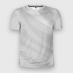 Мужская спорт-футболка Светлый серый плавные полосы