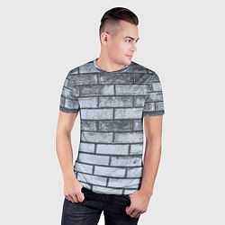 Футболка спортивная мужская Grey wall, цвет: 3D-принт — фото 2
