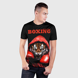 Футболка спортивная мужская Boxing tiger, цвет: 3D-принт — фото 2
