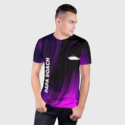 Футболка спортивная мужская Papa Roach violet plasma, цвет: 3D-принт — фото 2