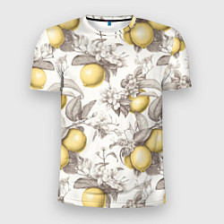 Мужская спорт-футболка Лимоны - винтаж графика: паттерн