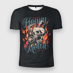 Мужская спорт-футболка Heavy metal music