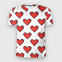 Футболка спортивная мужская Pixel heart, цвет: 3D-принт