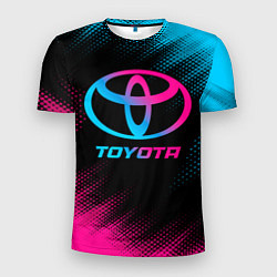 Футболка спортивная мужская Toyota - neon gradient, цвет: 3D-принт