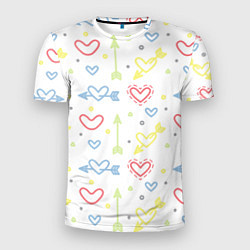 Мужская спорт-футболка Color hearts