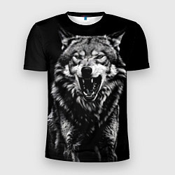 Мужская спорт-футболка Злой волчара