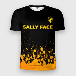 Футболка спортивная мужская Sally Face - gold gradient: символ сверху, цвет: 3D-принт