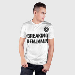 Футболка спортивная мужская Breaking Benjamin glitch на светлом фоне: символ с, цвет: 3D-принт — фото 2