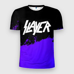 Футболка спортивная мужская Slayer purple grunge, цвет: 3D-принт