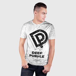 Футболка спортивная мужская Deep Purple с потертостями на светлом фоне, цвет: 3D-принт — фото 2