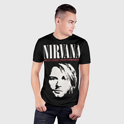 Футболка спортивная мужская Nirvana - Kurt Cobain, цвет: 3D-принт — фото 2