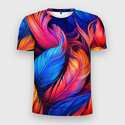 Футболка спортивная мужская Экзотические перья, цвет: 3D-принт