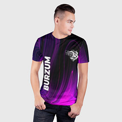 Футболка спортивная мужская Burzum violet plasma, цвет: 3D-принт — фото 2