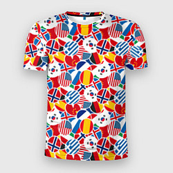 Мужская спорт-футболка Флаги стран мира
