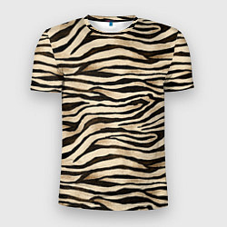 Мужская спорт-футболка Шкура зебры и белого тигра