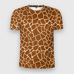 Футболка спортивная мужская Пятнистая шкура жирафа, цвет: 3D-принт