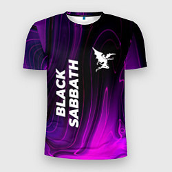 Мужская спорт-футболка Black Sabbath violet plasma