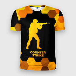 Футболка спортивная мужская Counter Strike - gold gradient, цвет: 3D-принт