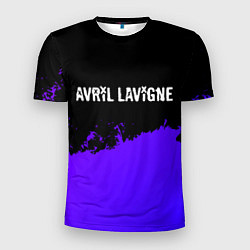 Футболка спортивная мужская Avril Lavigne purple grunge, цвет: 3D-принт