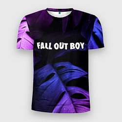 Футболка спортивная мужская Fall Out Boy neon monstera, цвет: 3D-принт