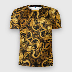 Мужская спорт-футболка Золотые китайские драконы